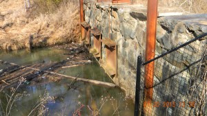 Former control gates for the Altamahaw dam